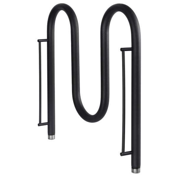 Полотенцесушитель водяной Vimarr 02 5200010255300 500х500 черный, с полкой