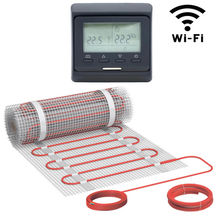 Теплый пол Vimarr SM 540SM450KM3.0-M1-32 3 м2 450 Вт с черным WiFi программируемым терморегулятором