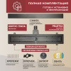 Трап для душа линейный (душевой лоток) Vimarr A-2 516A234003050 400 мм с горизонтальным выходом D50 мм, с решеткой под плитку (перевертыш), черный
