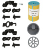 Трап для душа линейный (душевой лоток) Vimarr A-2 516A234003050 400 мм с горизонтальным выходом D50 мм, с решеткой под плитку (перевертыш), черный