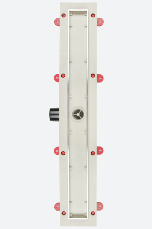 Трап линейный (душевой лоток) Vimarr C.1 517C39001050 900 мм с рамкой из нержавеющей стали, с горизонтальным выходом D50 мм под плитку