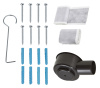 Трап линейный (душевой лоток) Vimarr D.1 517D39011050 900 мм с рамкой из нержавеющей стали, с горизонтальным выходом D50 мм, с решеткой хром