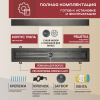 Трап линейный (душевой лоток) черный Vimarr SG-2 516SG244003050 400 мм с вертикальным выходом D50 мм, с решеткой под плитку (перевертыш)