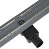 Трап для душа линейный (душевой лоток) Vimarr SMC-1 516SMC139011050 900 мм с рамкой из нержавеющей стали, с горизонтальным выходом D50 мм, с решеткой хром
