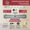 Трап линейный (душевой лоток) Vimarr SMG-1 516SMG147001050 700 мм с вертикальным выходом D50 мм, с решеткой хром