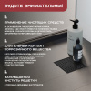 Трап квадратный душевой Vimarr H-1 515WH141013050 10х10 см черный с рамкой из нержавеющей стали, с вертикальным выходом D50 мм, решетка черная