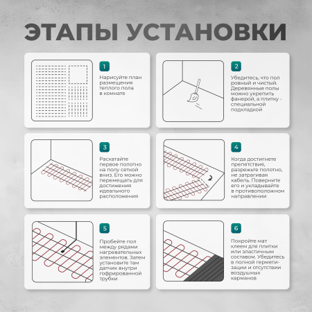 Теплый пол Bejert B B740KM18.0-2700M1-53 18 м2 2700 Вт с черным Wi-Fi сенсорным программируемым терморегулятором
