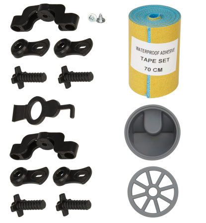 Трап линейный (душевой лоток) черный Vimarr G-2 516G243003050 300 мм с вертикальным выходом D50 мм, с решеткой под плитку (перевертыш)