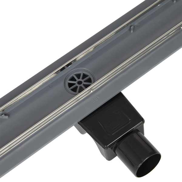 Трап линейный (душевой лоток) Bejert C-1 B716C130-11050-3 300 мм с рамкой из нержавеющей стали, с горизонтальным выходом D50 мм, с перфорированной решеткой