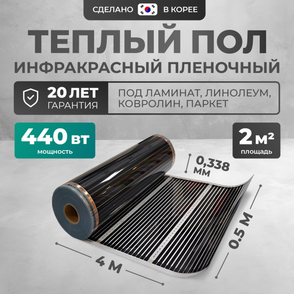 Теплый пол Bejert B B750-XICA-2.0-440-00 2 м2 440 Вт без терморегулятора
